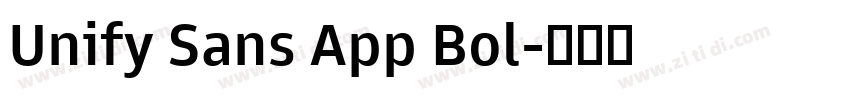 Unify Sans App Bol字体转换 Unify Sans App Bol字体转换